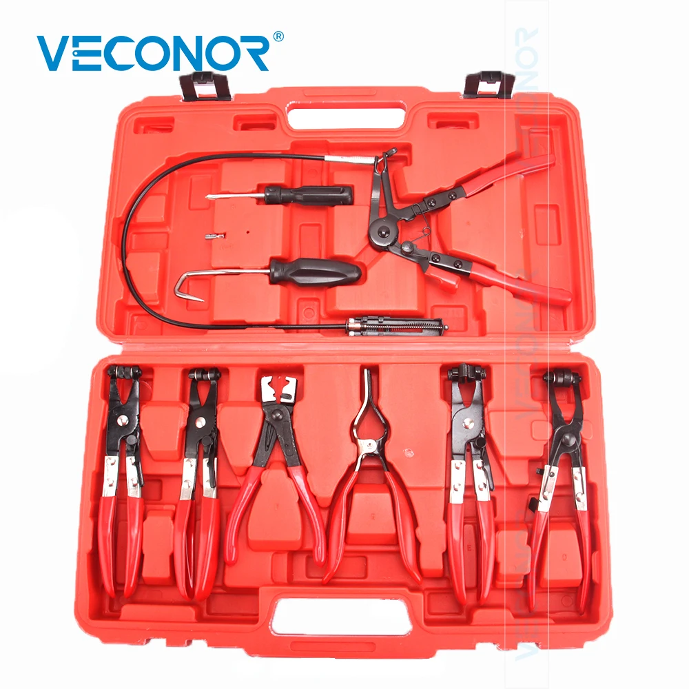 Veconor Flexible Hose Clamp Pliers Set Tube Bundle Clamp Pipe Plier Oil Water Pump Repair Tool Set
Veconor Flexible Hose Clamp Pliers Set Tube Bundle Clamp Pipe Plier Oil Water Pump Repair Tool Set
