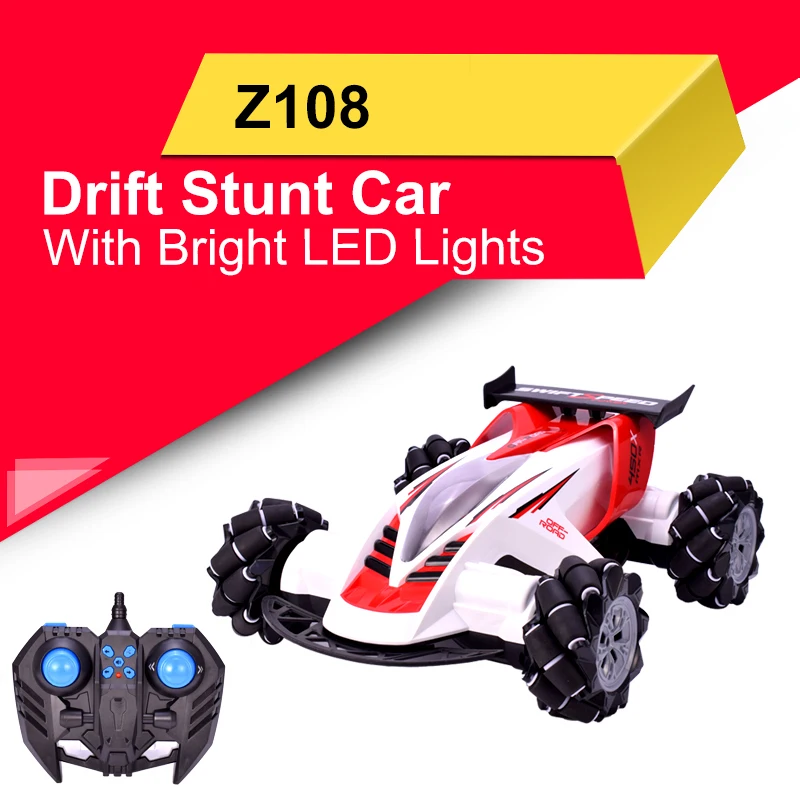 Z108 2.4G 1/10 370mm Drift Car 360 Degree Spinning Stunt RC Car 20km/h High Speed Mecanum Omni Wheel Off-Road Drift Car
Z108 2.4G 1/10 370mm Drift Car 360 Degree Spinning Stunt RC Car 20km/h High Speed Mecanum Omni Wheel Off-Road Drift Car