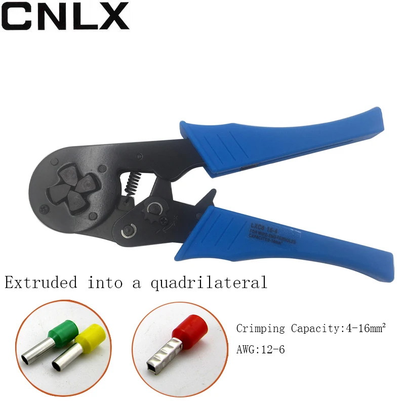 CNLX LXC8 16-4 Crimping pliers mini-type self-adjustable crimp tool for wire ferrules,end sleeves 4-16mm2 12-6AWG
CNLX LXC8 16-4 Crimping pliers mini-type self-adjustable crimp tool for wire ferrules,end sleeves 4-16mm2 12-6AWG