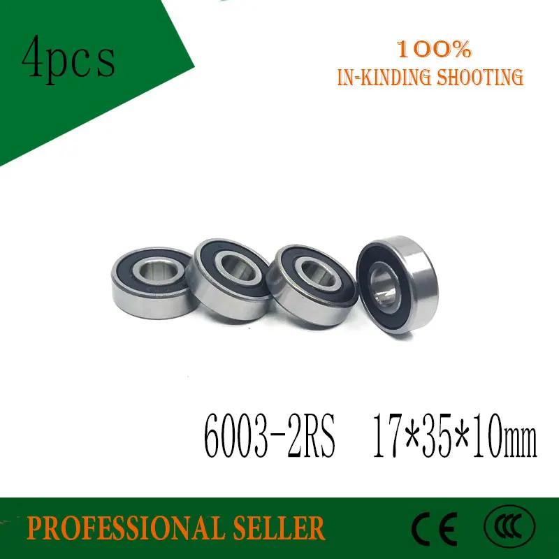 4pcs/Lot 6003-2RS 6003 RS 17x35x10mm Rubber Sealed Deep Groove Ball Bearing Miniature Bearing 6003 2RS
4pcs/Lot 6003-2RS 6003 RS 17x35x10mm Rubber Sealed Deep Groove Ball Bearing Miniature Bearing 6003 2RS