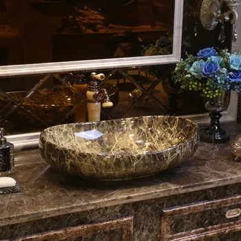 Imitation marble Europe Style Counter Top porcelain wash basin bathroom sinks ceramic wash basin counter oval
Imitation marble Europe Style Counter Top porcelain wash basin bathroom sinks ceramic wash basin counter oval