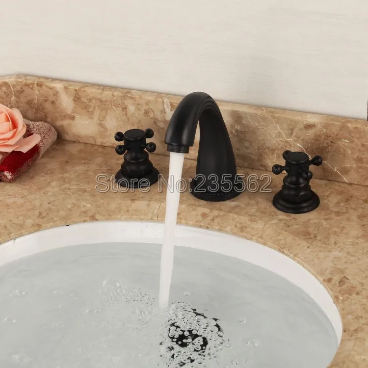 NEW 3 Hole Widespread Oil Rubbed Brass Bathroom Basin Faucet Deck Mounted Vessel Sink / Bathtub Dual Handle Mixer Taps lhg083
NEW 3 Hole Widespread Oil Rubbed Brass Bathroom Basin Faucet Deck Mounted Vessel Sink / Bathtub Dual Handle Mixer Taps lhg083