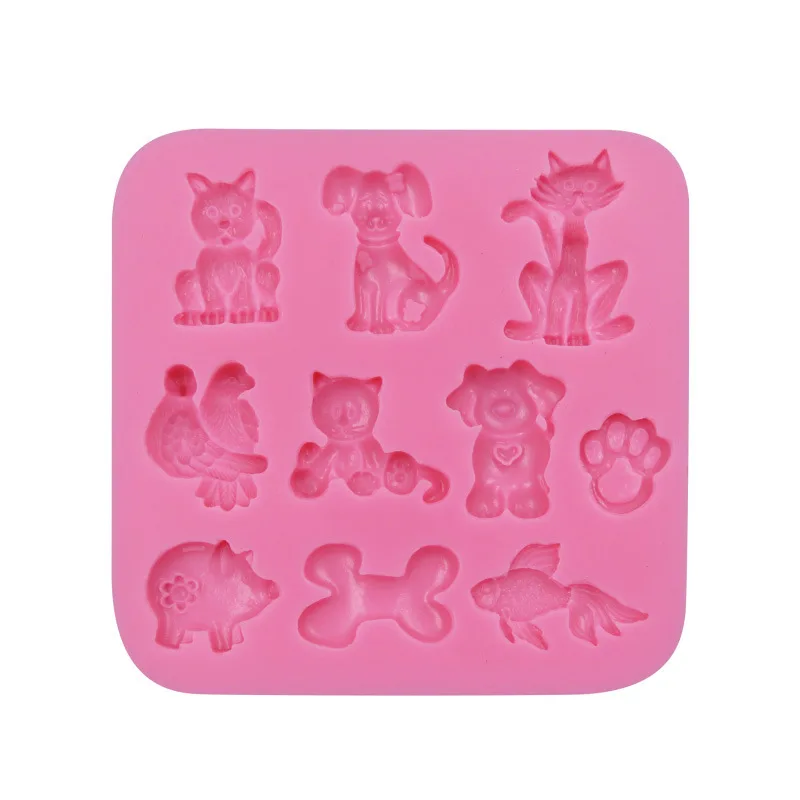 3D Cartoon Animal Dog Bone Shape Animal Cat Sugar Cake Mould Silicone Mould Baking Tool Kids Birthday Chirstmas Gift h497
3D Cartoon Animal Dog Bone Shape Animal Cat Sugar Cake Mould Silicone Mould Baking Tool Kids Birthday Chirstmas Gift h497