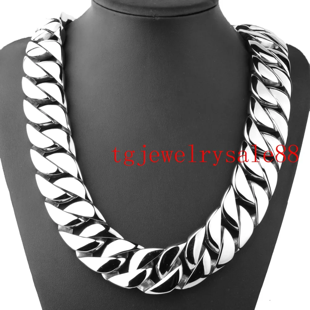 Heavy Huge 31mm Wide Stainless Steel Casting High Quality Cuban Curb Link Chain Mens Bracelet Or Necklace Polishing Silver 8-40 
Heavy Huge 31mm Wide Stainless Steel Casting High Quality Cuban Curb Link Chain Mens Bracelet Or Necklace Polishing Silver 8-40