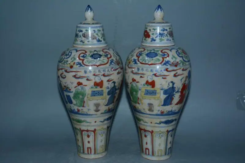 Редкая фарфоровая бутылка MingDynasty, CHENGHUA DOUCAI, пара, красная туша, ручная роспись, украшение, коллекция и украшение
Редкая фарфоровая бутылка MingDynasty, CHENGHUA DOUCAI, пара, красная туша, ручная роспись, украшение, коллекция и украшение
