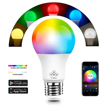 RGBWW LED Bulbs E27 WiFi Smart Light Bulb Sunrise Light Dimmable Wake-Up Lights for Alexa & Google Assist for home lgithing
RGBWW LED Bulbs E27 WiFi Smart Light Bulb Sunrise Light Dimmable Wake-Up Lights for Alexa & Google Assist for home lgithing