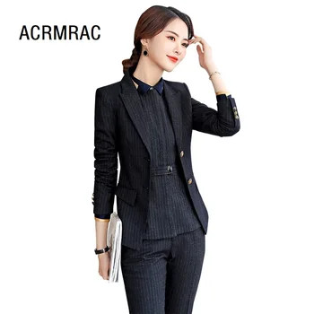 Women suits Slim spring stripe Blazers Pants 2-piece set OL Formal Business Women pants suits Woman set suits 965
Women suits Slim spring stripe Blazers Pants 2-piece set OL Formal Business Women pants suits Woman set suits 965