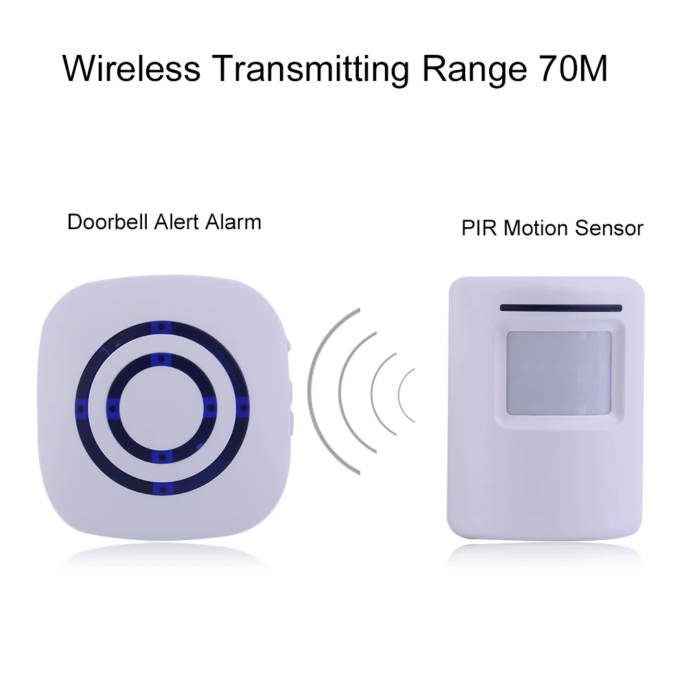 Wireless Digital Doorbell with PIR Sensor Infrared Induction Alarm Door Bell --M25
Wireless Digital Doorbell with PIR Sensor Infrared Induction Alarm Door Bell --M25
