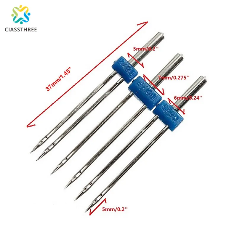 3 Pcs Double Twin Needles Pins Sewing Machine Size 2.0/90 3.0/90 4.0/90 Sewing Machine Needles Pins
3 Pcs Double Twin Needles Pins Sewing Machine Size 2.0/90 3.0/90 4.0/90 Sewing Machine Needles Pins