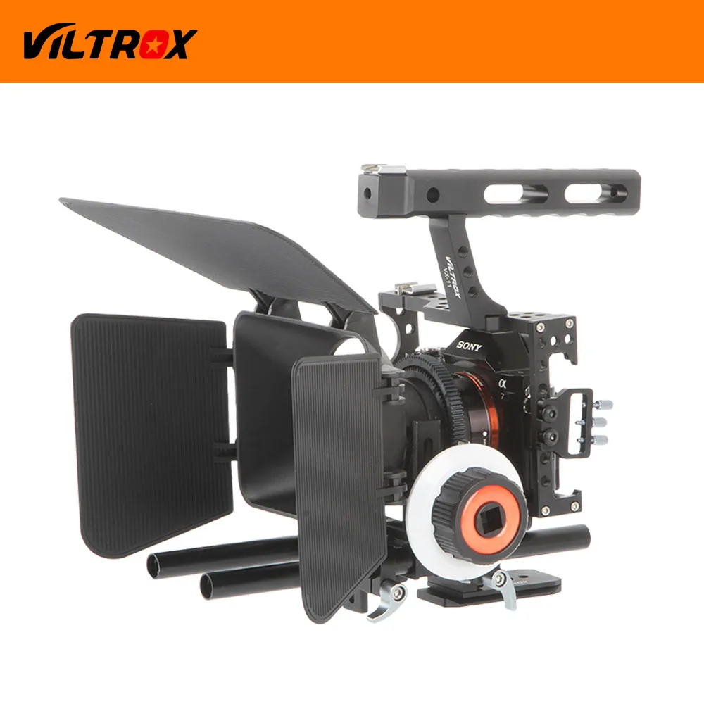 Viltrox DSLR Video Film Stabilizer Kit 15mm Rod Rig Camera Cage+Handle Grip+Follow Focus+Matte Box for for Sony A7 II A6300 /GH4
Viltrox DSLR Video Film Stabilizer Kit 15mm Rod Rig Camera Cage+Handle Grip+Follow Focus+Matte Box for for Sony A7 II A6300 /GH4