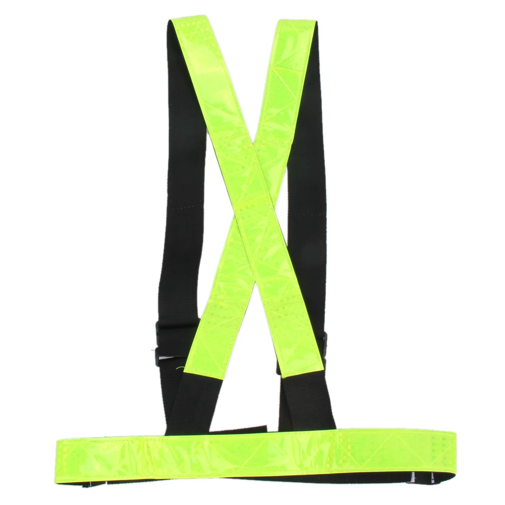 Image Multi Adjustable Outdoor Unisex Safety High Visibility Day and Night Reflection Vest Gear Stripe Running Reflective Cycling Vest