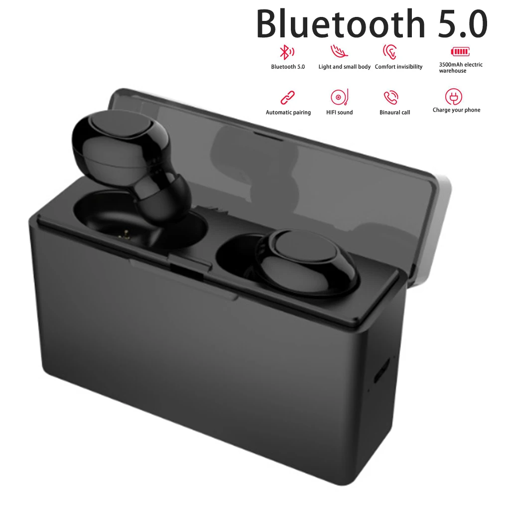 T3 TWS Bluetooth 5.0 Earphones Wireless binaural Earbuds Mini IPX5 Waterproof Sports Headset with 2300mAh Charging Box
T3 TWS Bluetooth 5.0 Earphones Wireless binaural Earbuds Mini IPX5 Waterproof Sports Headset with 2300mAh Charging Box