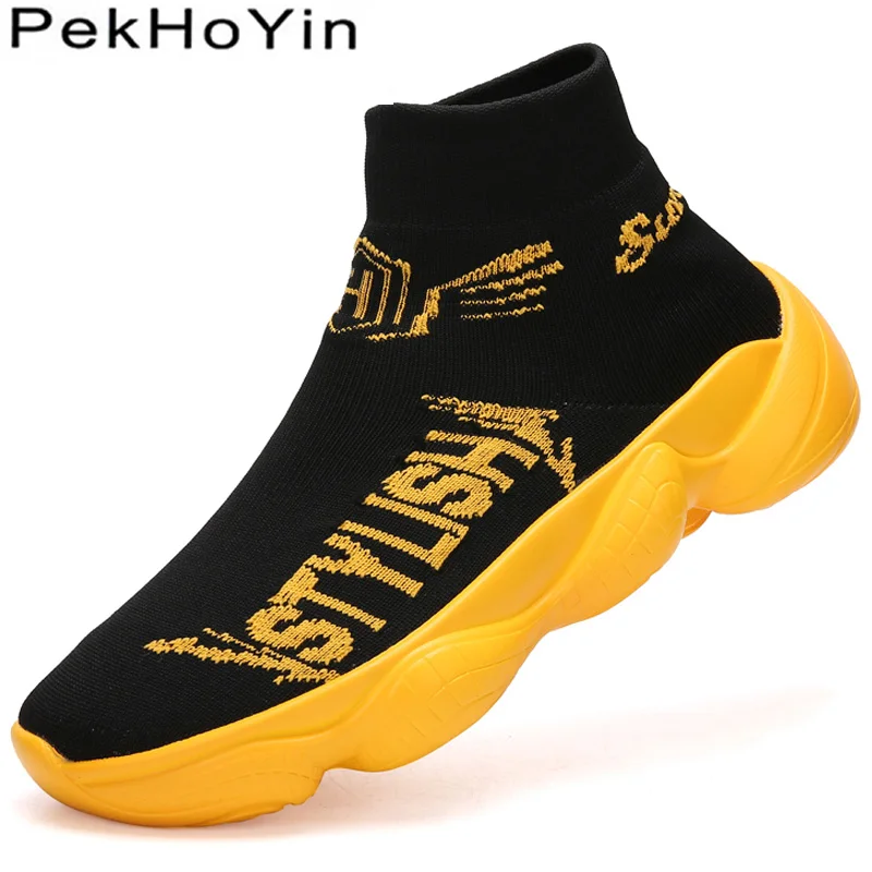 Trend Thick Sole Soft Men Casual Shoes Fashion Sneakers Sock Footwear Male Walking Shoes Zapatos Men Outdooe Shoes White High
Trend Thick Sole Soft Men Casual Shoes Fashion Sneakers Sock Footwear Male Walking Shoes Zapatos Men Outdooe Shoes White High
