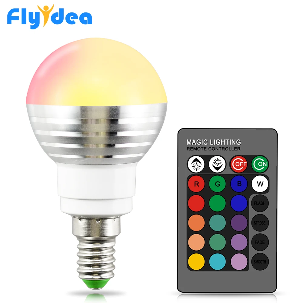 E14 rgb bulb 110V 220V Smart Lighting 24key IR Remote Control holiday Dimmable Stage Light 16 Color Magic LED Night Light Lamp
E14 rgb bulb 110V 220V Smart Lighting 24key IR Remote Control holiday Dimmable Stage Light 16 Color Magic LED Night Light Lamp