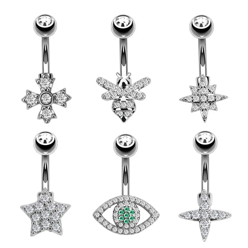 Charm Silver Gold Piercing Body Jewelry CZ Zircon Stainless Steel Belly Rings Boho Animal Little Bee Piercing Navel Belly Ring
Charm Silver Gold Piercing Body Jewelry CZ Zircon Stainless Steel Belly Rings Boho Animal Little Bee Piercing Navel Belly Ring