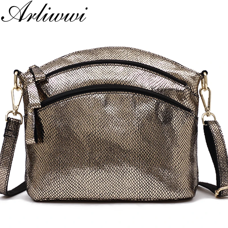 Arliwwi High Quality Real Soft Leather Black Gold And Silver Women Messenger Bags Lady Shiny Genuine Cowhide Cross body Handbags
Arliwwi High Quality Real Soft Leather Black Gold And Silver Women Messenger Bags Lady Shiny Genuine Cowhide Cross body Handbags