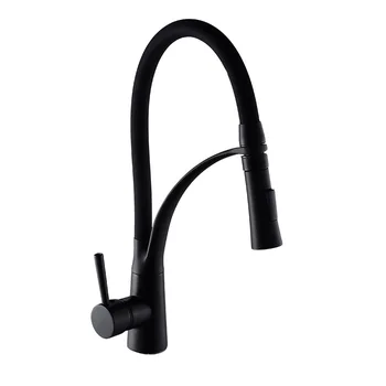 Brass Matte Black Kitchen Faucets with Rubber Design Mixer Faucet for Kitchen Single Handle Pull Down Deck Mounted Crane
Brass Matte Black Kitchen Faucets with Rubber Design Mixer Faucet for Kitchen Single Handle Pull Down Deck Mounted Crane