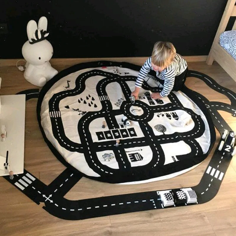 140cm Baby Playing Mat Game Toys Road Pattern Crawling Carpet Mat Sundries Pouch Toys Storage Bag Portable Kids Play Blanket
140cm Baby Playing Mat Game Toys Road Pattern Crawling Carpet Mat Sundries Pouch Toys Storage Bag Portable Kids Play Blanket