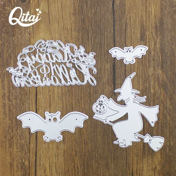 QITAI 4pcs Halloween’days Witch and Bat Metal Cutting Dies DIY Scrapbooking Creatives Decorations Production High Quality MD347
QITAI 4pcs Halloween’days Witch and Bat Metal Cutting Dies DIY Scrapbooking Creatives Decorations Production High Quality MD347