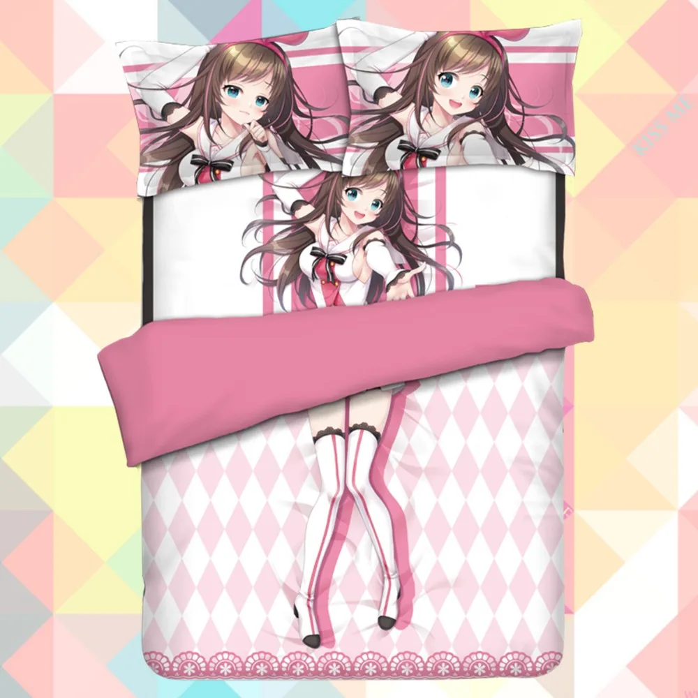 Anime Cartoon kizuna ai Quilt Cover Soft Printed Bedding Set With Pillow Cases Bed Sheet Duvet Cover Set 4pc No.CP170010
Anime Cartoon kizuna ai Quilt Cover Soft Printed Bedding Set With Pillow Cases Bed Sheet Duvet Cover Set 4pc No.CP170010