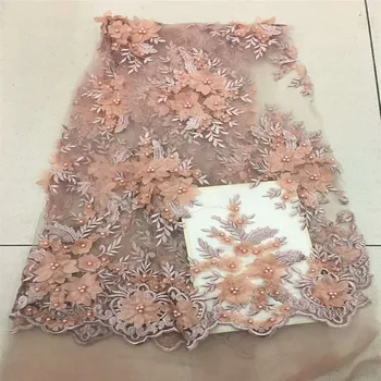 High Quality Lace Fabric Apliques Bridal Lace, Latest French Lace Fabric In Peach, 3D Flower Lace Wedding Dresses HJ573-2
High Quality Lace Fabric Apliques Bridal Lace, Latest French Lace Fabric In Peach, 3D Flower Lace Wedding Dresses HJ573-2