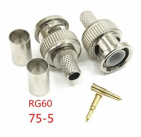 5set BNC male plug for RG60 75-5 coaxial cable BNC Connector adapter for surveillance video
5set BNC male plug for RG60 75-5 coaxial cable BNC Connector adapter for surveillance video