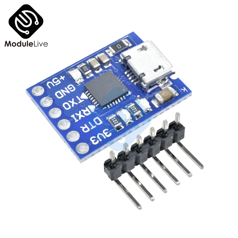 

CJMCU CP2102 MICRO USB to UART TTL Module 6Pin Serial Converter UART STC Replace FT232 NEW for Arduino Pro Mini ATMEGA328P