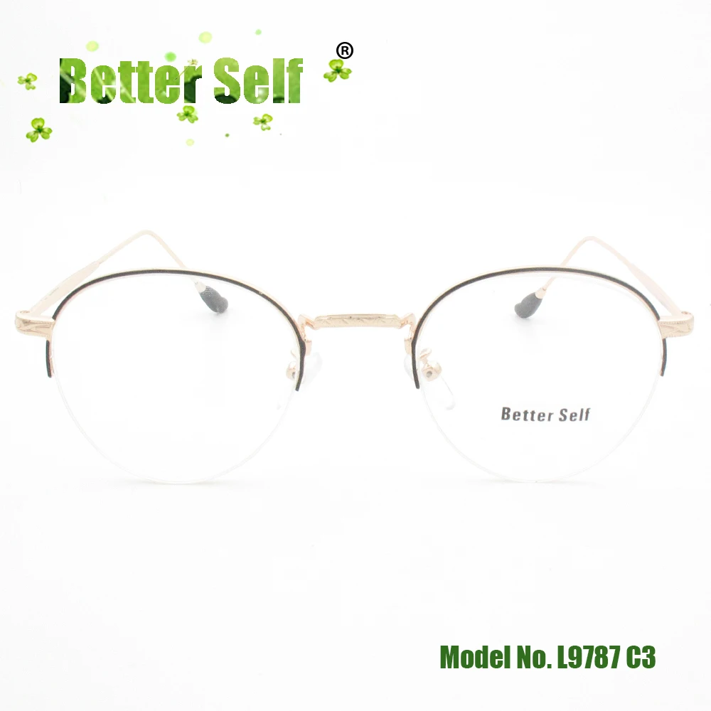 Better Self L9787 Metal Women Eyewear Frames Round Optical Clear Myopia Half Rim Designer Brand Spectacles Glasses
Better Self L9787 Metal Women Eyewear Frames Round Optical Clear Myopia Half Rim Designer Brand Spectacles Glasses