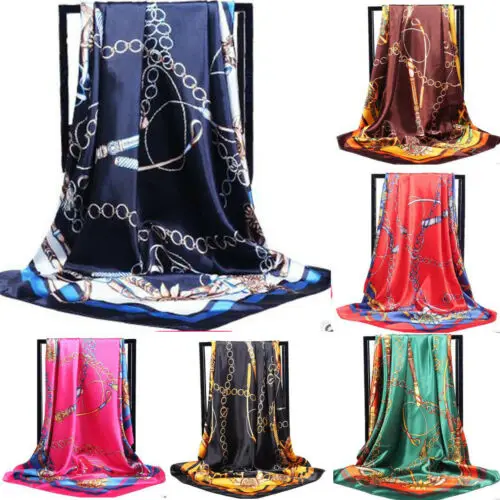 New Women Print Foulard Satin Square Head Hijab Scarfs 90*90Cm Printing Shawl Bandana Large Scarf
New Women Print Foulard Satin Square Head Hijab Scarfs 90*90Cm Printing Shawl Bandana Large Scarf