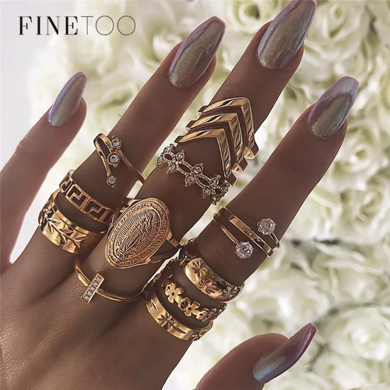 Bohemian Gold Color Metal Rings Set for Women Vintage Stacking Crystal Star Geometric Knuckle Ring Party Wedding Jewelry Gift
Bohemian Gold Color Metal Rings Set for Women Vintage Stacking Crystal Star Geometric Knuckle Ring Party Wedding Jewelry Gift