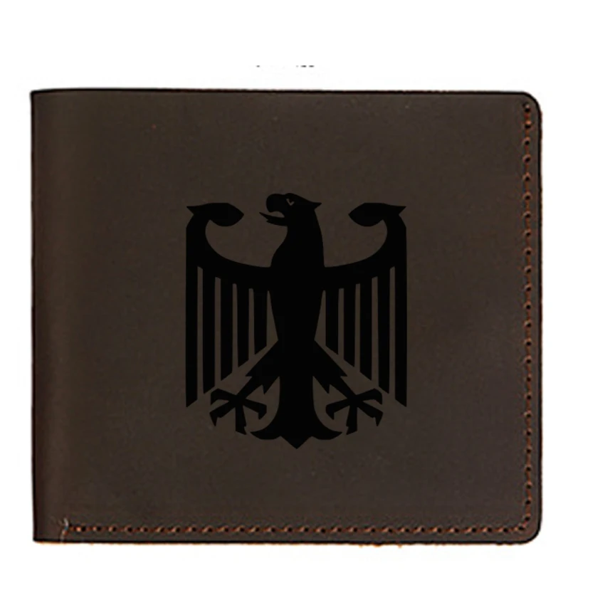 German Eagle Flag Wallets Real Leather Card Holders Hasp Button Money Note Coin Purses Custom Engraved Picture Mini Wallet
German Eagle Flag Wallets Real Leather Card Holders Hasp Button Money Note Coin Purses Custom Engraved Picture Mini Wallet