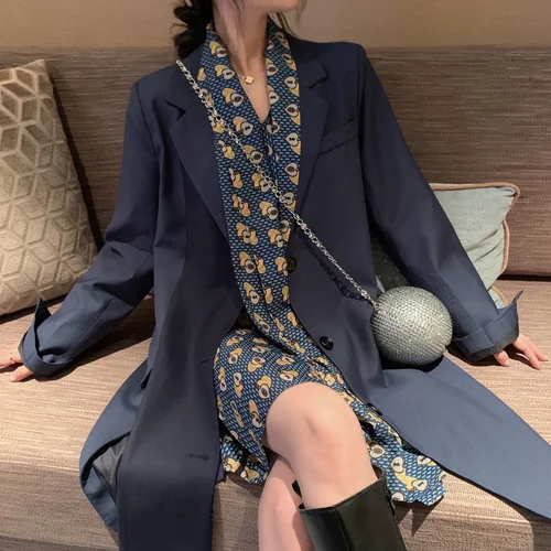 Long Blazer Open Side Split Chiffon Floral Dresses Women Loose Korean 2 Pcs Set Print Chic Suit Lady Loose Twinset Sets Woman
Long Blazer Open Side Split Chiffon Floral Dresses Women Loose Korean 2 Pcs Set Print Chic Suit Lady Loose Twinset Sets Woman