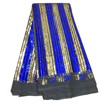 Stripe Design Gold And Blue African Lace Fabric French Net Embroidery Tulle Lace Fabrics Sequin Lace For Nigerian Party Dress
Stripe Design Gold And Blue African Lace Fabric French Net Embroidery Tulle Lace Fabrics Sequin Lace For Nigerian Party Dress