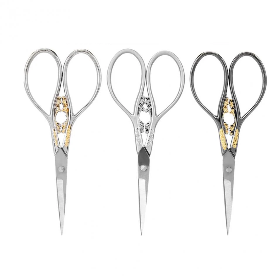 ZAKKA cross stitch European Retro silver classic Vintage Antique Craft Stainless Steel Sewing Tailor scissor handicraft DIY Tool |