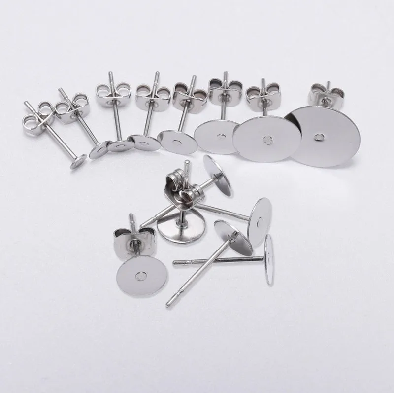 100 Pair 3/4/5/6/8/10/12mm 316L Stainless Steel Earrings Posts Flat Pad with 100 Pieces Earring Backs for DIY Making Findings
100 Pair 3/4/5/6/8/10/12mm 316L Stainless Steel Earrings Posts Flat Pad with 100 Pieces Earring Backs for DIY Making Findings