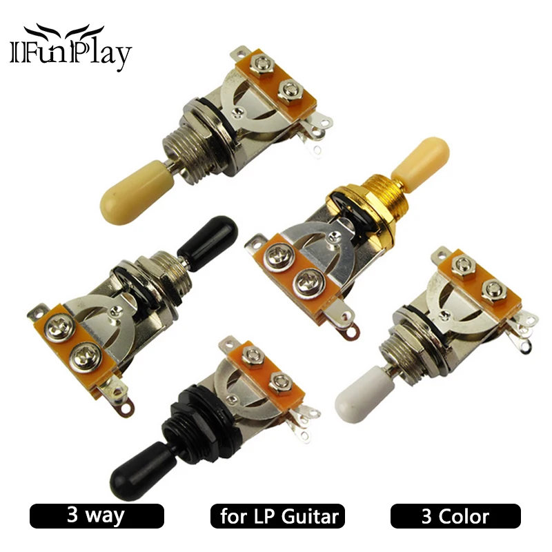 Open 3 Way Toggle Guitar Switch Guitar Pickup Switch for LP Electric Guitar Guitar Accessories Balck Gold Chrome
Open 3 Way Toggle Guitar Switch Guitar Pickup Switch for LP Electric Guitar Guitar Accessories Balck Gold Chrome