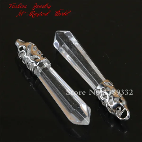 1Pc Natural Clear Crystal Quartz Long Wand Pendulum Pendant Powerful Healing Point Chakra Reiki Pendant Pendulum 60mmX10mm
1Pc Natural Clear Crystal Quartz Long Wand Pendulum Pendant Powerful Healing Point Chakra Reiki Pendant Pendulum 60mmX10mm