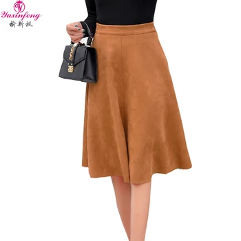 Yuxinfeng Autumn Winter Faux Suede Skirt Women Slim Casual A Line Leather Skirts Female Knee-Length Skirt Jupe Green Khaki
Yuxinfeng Autumn Winter Faux Suede Skirt Women Slim Casual A Line Leather Skirts Female Knee-Length Skirt Jupe Green Khaki