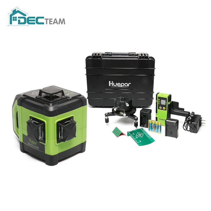 DecTeam Electronic 3D Self-Leveling 3x360 Cross Line Green Beam Laser Level Three-Plane Leveling and Alignment Line Laser Level
DecTeam Electronic 3D Self-Leveling 3x360 Cross Line Green Beam Laser Level Three-Plane Leveling and Alignment Line Laser Level