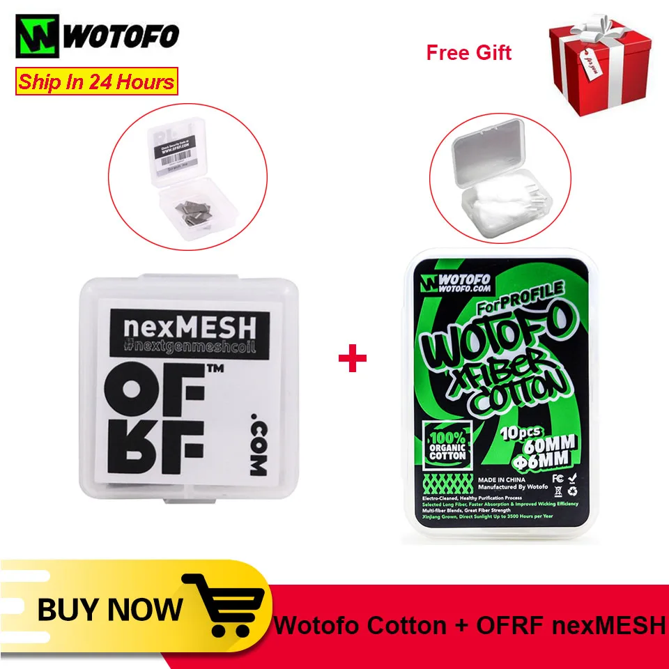 Original OFRF nexMESH triple density grid mesh A1 Mesh PreBuilt RDA Coil and wotofo cotton for wotofo Profile Unity RTA atomizer
Original OFRF nexMESH triple density grid mesh A1 Mesh PreBuilt RDA Coil and wotofo cotton for wotofo Profile Unity RTA atomizer