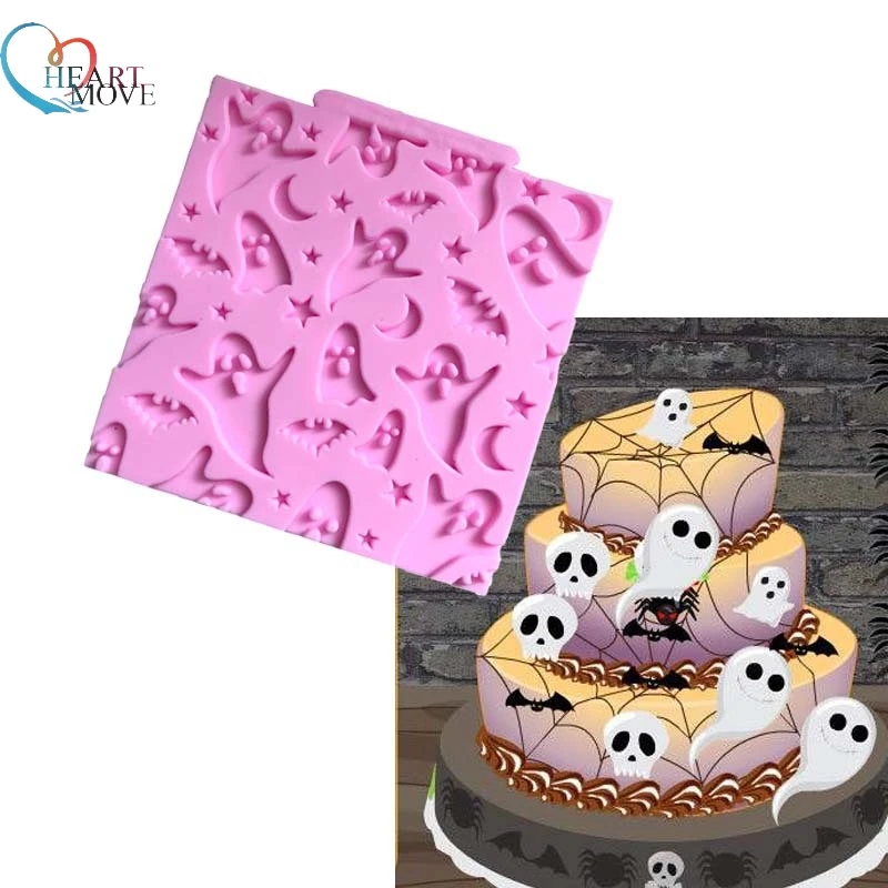 New! Hallowmeen Ghost Bat Silicone Fondant Boder Mold For Cake Decoration Sugar Paste Chocolate Mould Decorating Tools Lace mat
New! Hallowmeen Ghost Bat Silicone Fondant Boder Mold For Cake Decoration Sugar Paste Chocolate Mould Decorating Tools Lace mat
