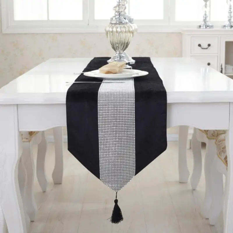 1 PCS Table Runners Print Flannel Rhinestones Ribbon Rustic Home Decoration Table Runners Black White Grey
1 PCS Table Runners Print Flannel Rhinestones Ribbon Rustic Home Decoration Table Runners Black White Grey