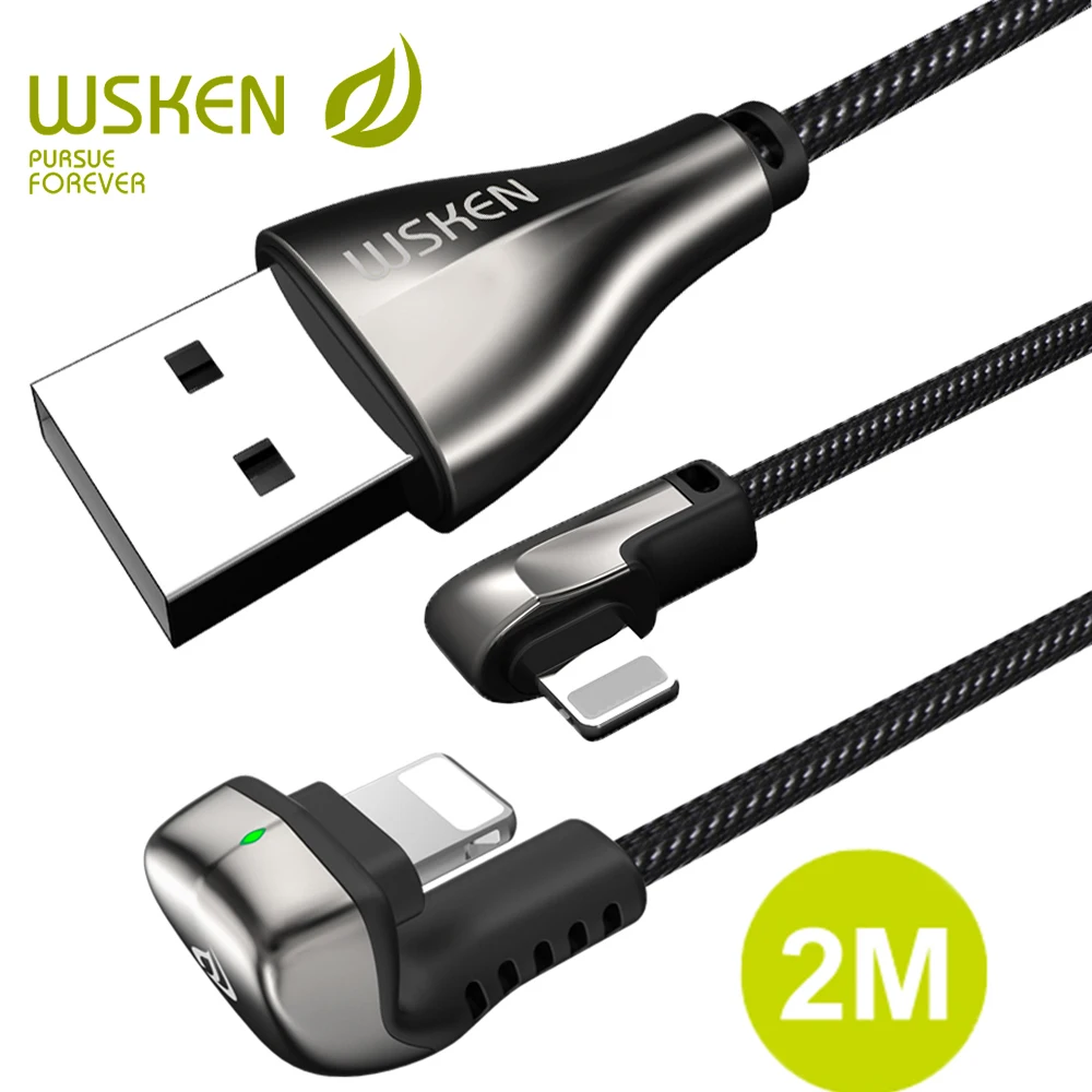 USB-кабель WSKEN для iPhone зарядный кабель XS MAX XR 8 7 Plus 6 5 SE iPad Mini быстрой зарядки и