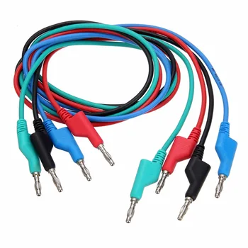 4pcs 4mm Banana to Banana Plug 1M Length Double Ended Soft Silicone Test Leads Cable For Power Supplies
4pcs 4mm Banana to Banana Plug 1M Length Double Ended Soft Silicone Test Leads Cable For Power Supplies