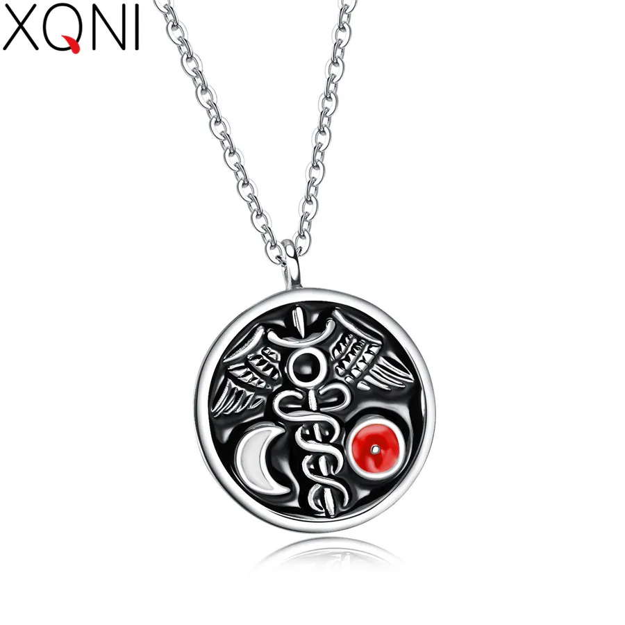 XQNI Neo-Gothic Big Size Circle Moon & Sun Men Pendant Necklace Stainless Steel Material Link Chain Male Jewelry Gift ID Engrave
XQNI Neo-Gothic Big Size Circle Moon & Sun Men Pendant Necklace Stainless Steel Material Link Chain Male Jewelry Gift ID Engrave