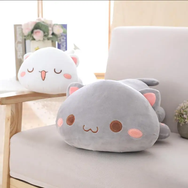 1 шт. 35/50/65 см Kawaii Лежащая кошка плюшевые игрушки Мягкая Милая кукла милая животная