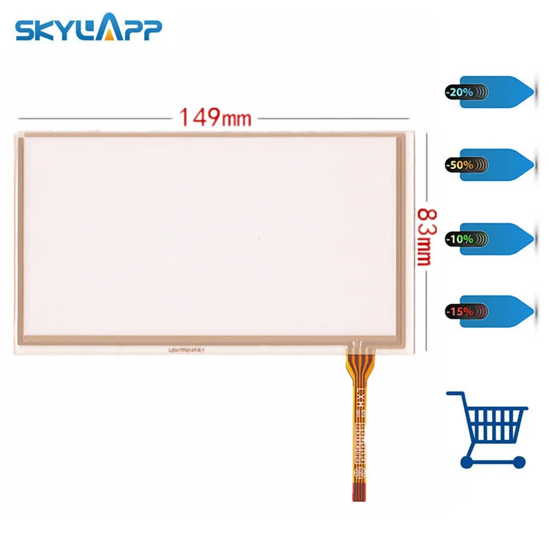 Skylarpu New 6.1 inch 149*83mm 4 wire Resistive TouchScreen Panels for 149mm*83mm GPS Touch screen digitizer panel replacement
Skylarpu New 6.1 inch 149*83mm 4 wire Resistive TouchScreen Panels for 149mm*83mm GPS Touch screen digitizer panel replacement