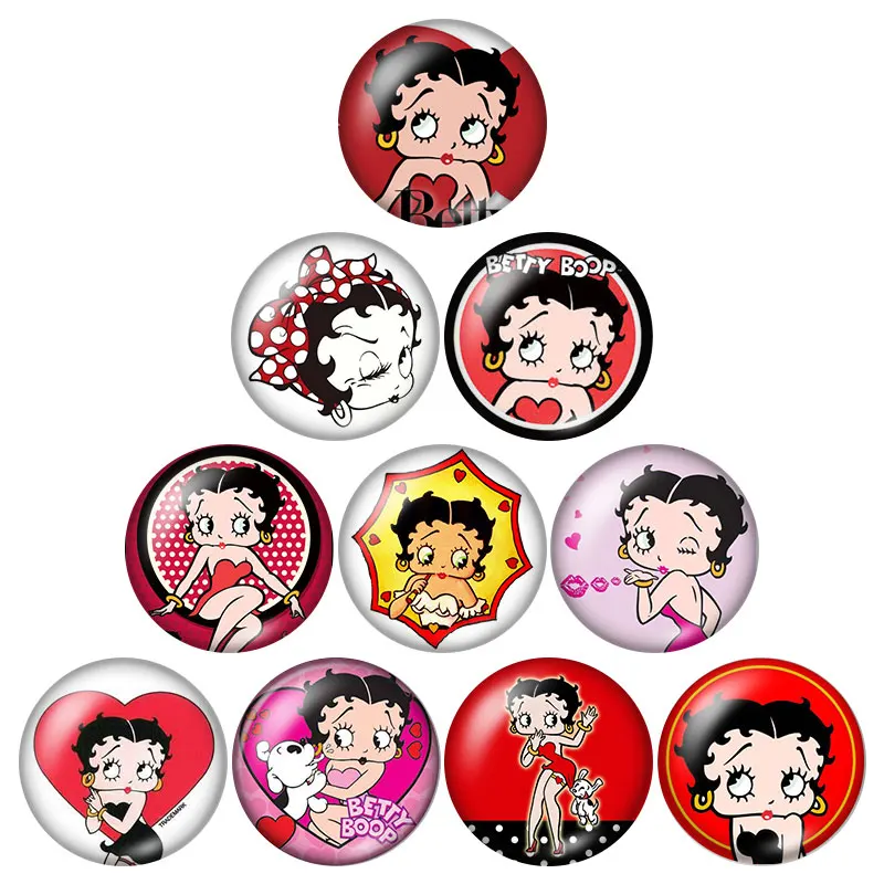 Fashion Betty Boop Girls Cartoon 10pcs Round 12mm/18mm photo glass cabochon snap buttons silver/golden/crystal styles ZB0527
Fashion Betty Boop Girls Cartoon 10pcs Round 12mm/18mm photo glass cabochon snap buttons silver/golden/crystal styles ZB0527