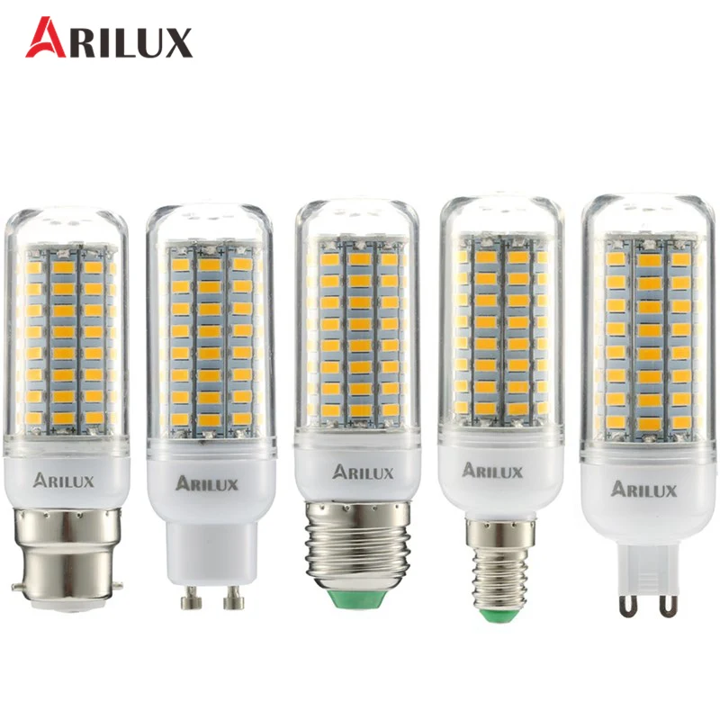 ARILUX 89 Светодиодная лампа E27 E14 B22 GU10 G9 5 Вт SMD5730 с постоянным током умная IC Кукуруза