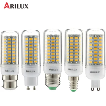 

ARILUX 89 LED Light Bulb E27 E14 B22 GU10 G9 5W SMD5730 Constant Current Smart IC Corn LED Bulb Lamp AC220V